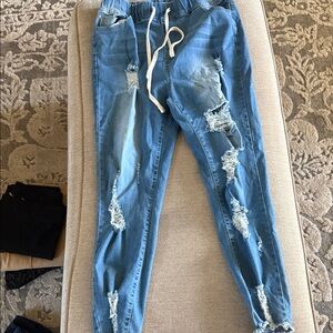 Distressed Blue Jeans for Women